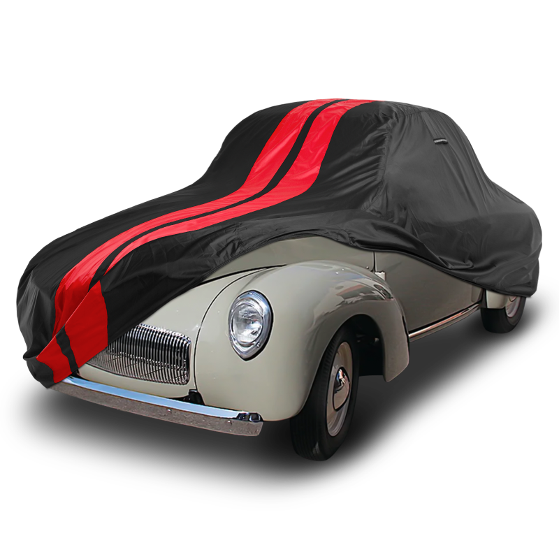 Willys Coupe 1937-1941 Black Red Pro Series Car Cover