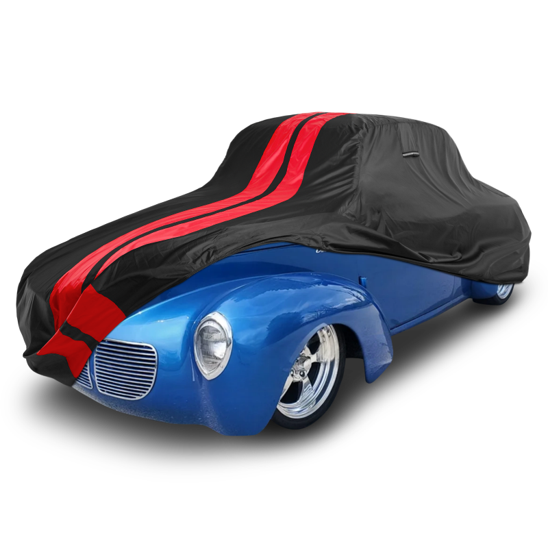 Willys Deluxe 1940-1942 Black Red Pro Series Car Cover