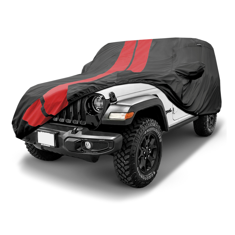 Jeep Willys 1956-1958 Black Red Pro Series SUV Cover