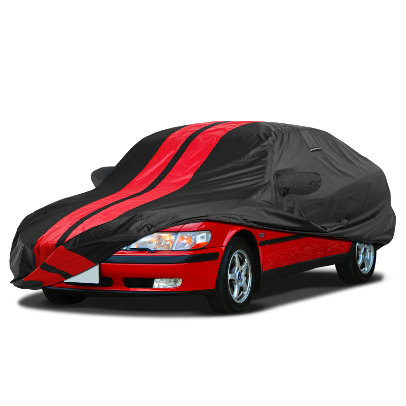 Saab 900 Black Red Pro Series Car Cover