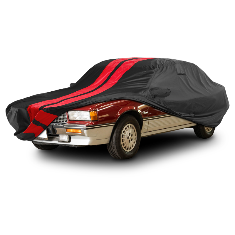 Cadillac Cimarron 1982-1988 Black Red Pro Series Car Cover