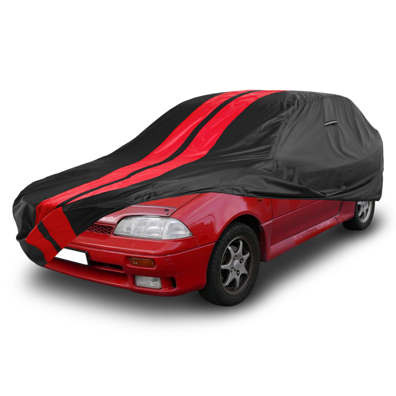 Suzuki Cultus 1985-1991 Black Red Pro Series Car Cover