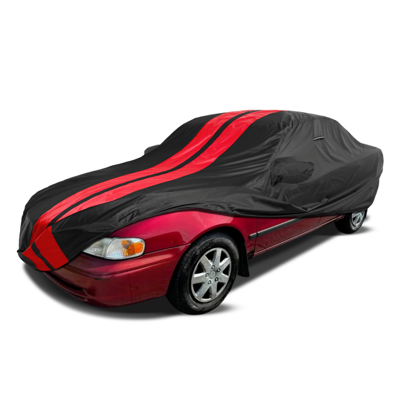 Chevrolet Prizm 1998-2002 Black Red Pro Series Car Cover