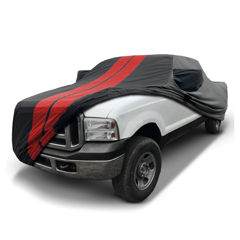 Ford F-250, F-350, F-450 Super Duty Black Red Pro Series Truck Cover