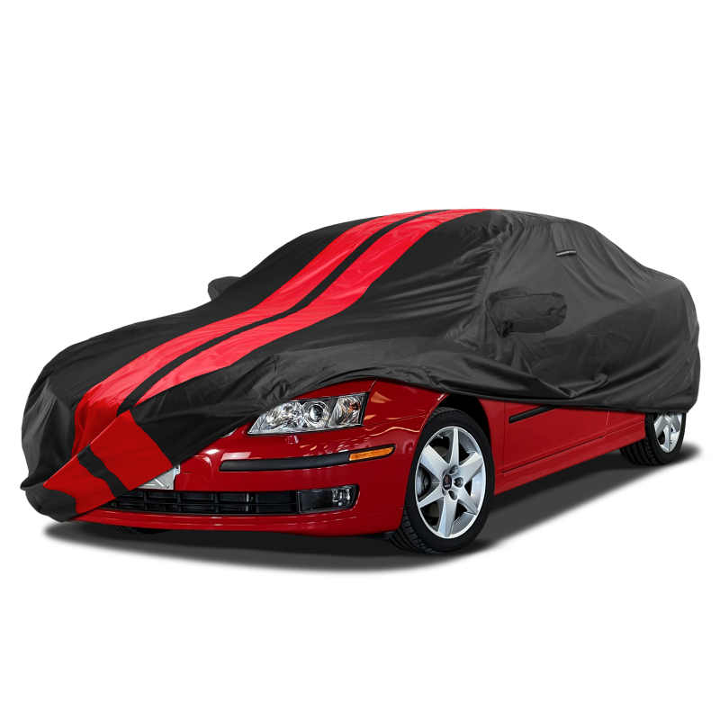 Saab 9-3 1999-2012 Black Red Pro Series Car Cover
