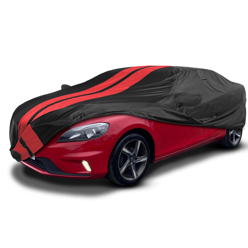 Volvo V40,V50,V60,V70,V90 Black Red Pro Series Car Cover