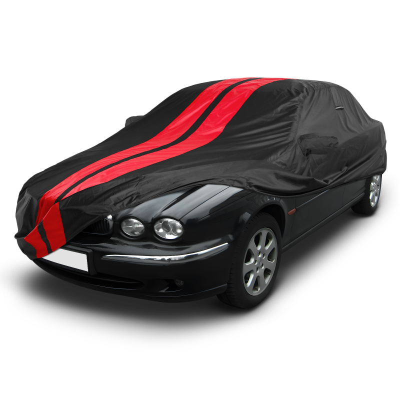 Jaguar X-Type 2002-2008 Black Red Pro Series Car Cover