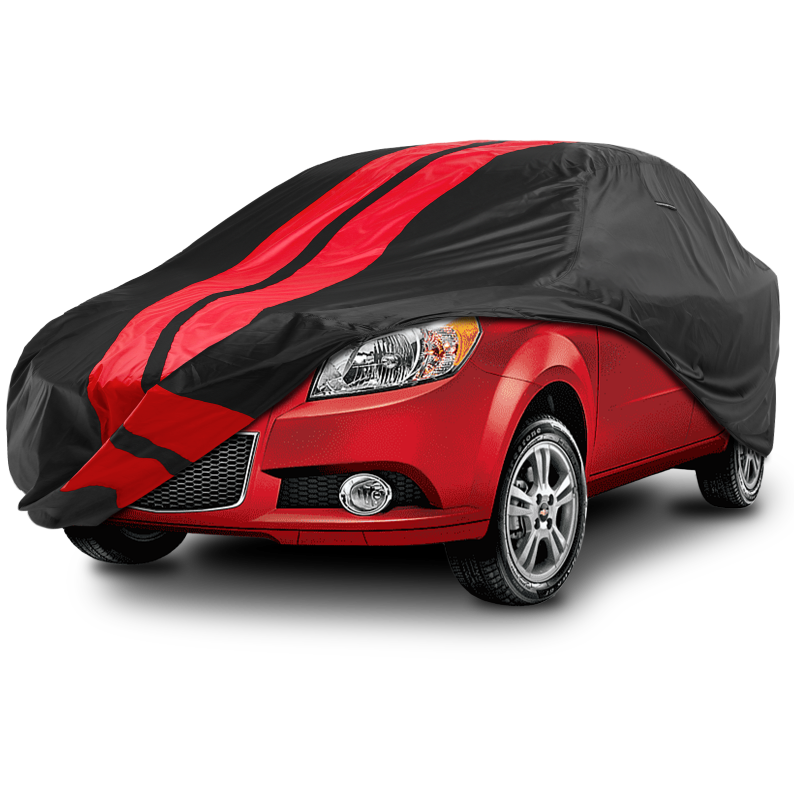 Chevrolet Aveo Black Red Pro Series Car Cover