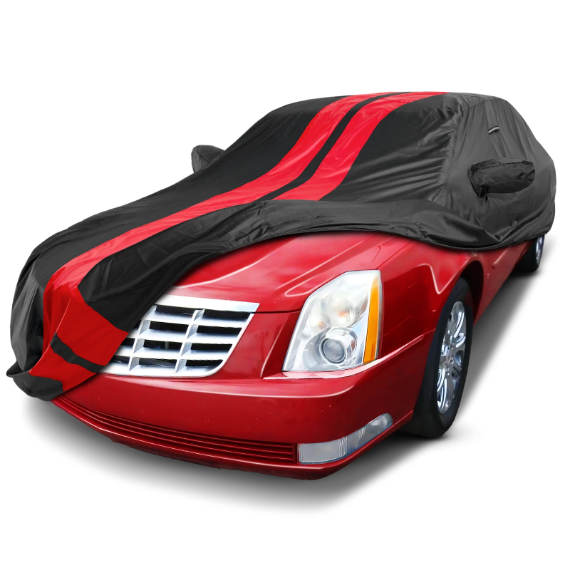 Cadillac DTS 2006-2011 Black Red Pro Series Car Cover