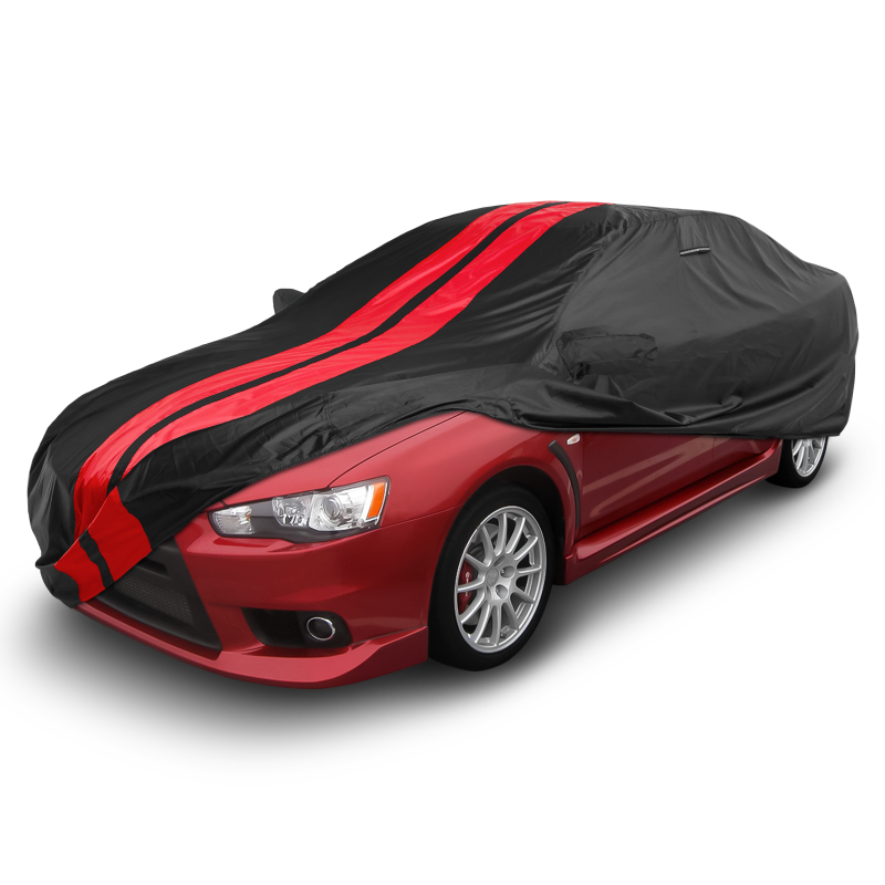 Mitsubishi Lancer Black Red Pro Series Car Cover
