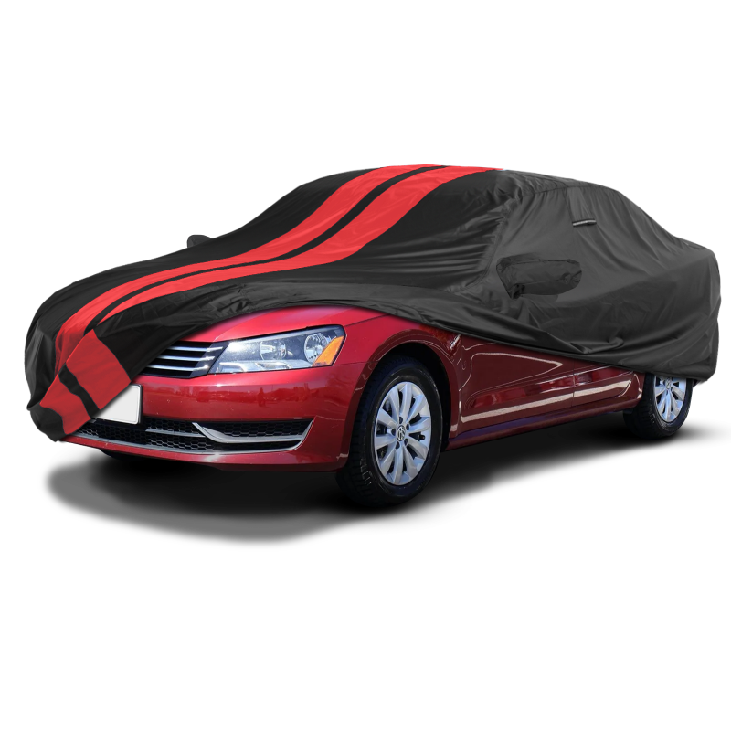 Volkswagen CC 2009-2015 Black Red Pro Series Car Cover