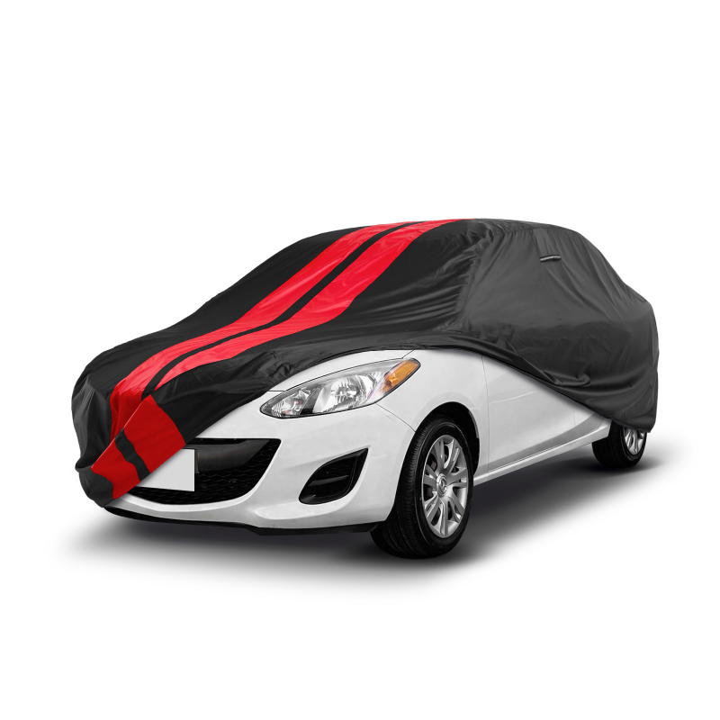 Mazda Mazda2 2011-2014 Black Red Pro Series Car Cover