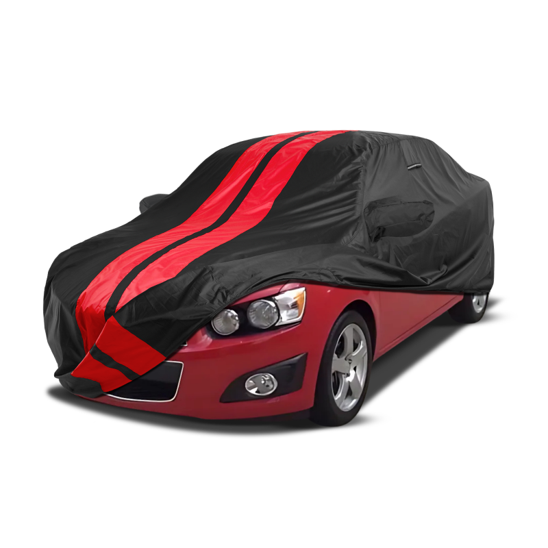 Chevrolet Sonic 2012-2021 Black Red Pro Series Car Cover