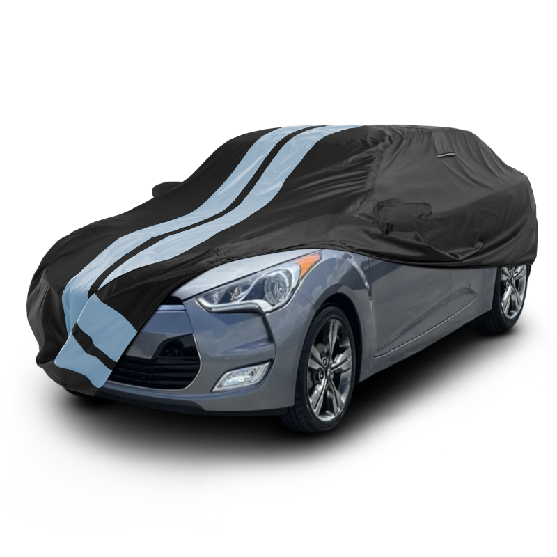 Hyundai Veloster 2012-2022 Black Gray Pro Series Car Cover