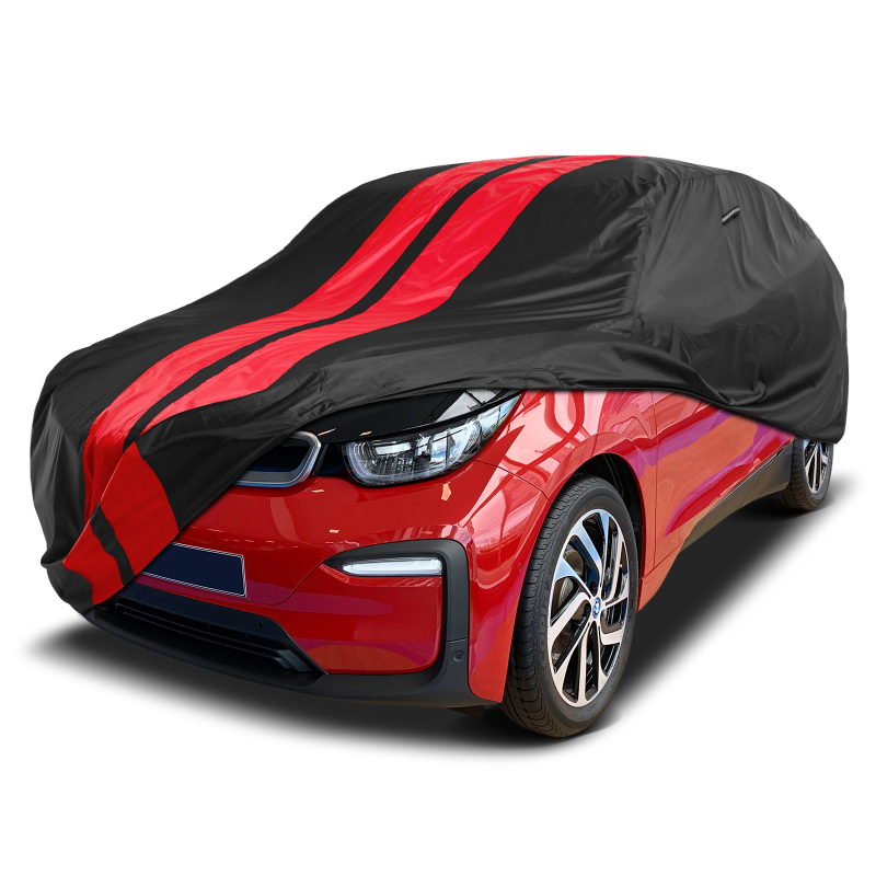 BMW i3,i4,i5,i7,i8 2014-2026 Black Red Pro Series Car Cover