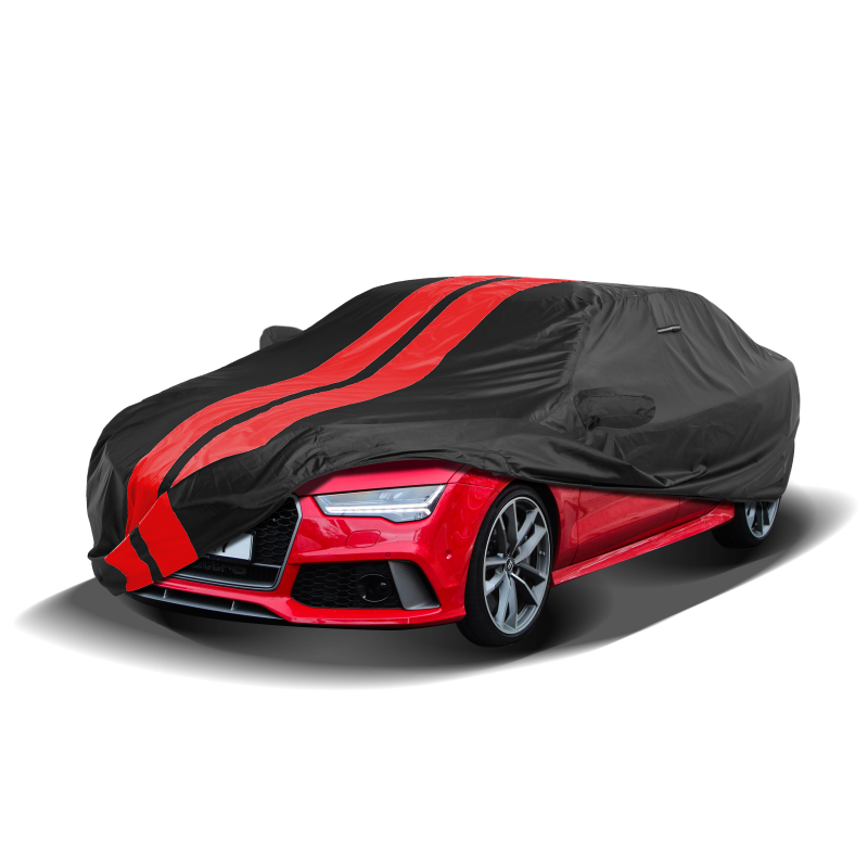 Audi RS3,RS4,RS5,RS6,RS7,RS e-tron GT 2007-2026 Black Red Pro Series Car Cover