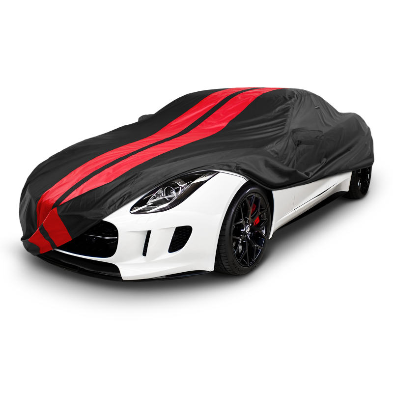 Jaguar F-Type 2014-2024 Black Red Pro Series Car Cover