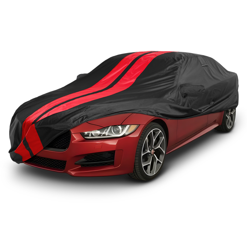 Jaguar XE,XF 2009-2024 Black Red Pro Series Car Cover