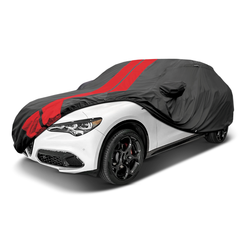 Alfa Romeo Stelvio 2017-2026 Black Red Pro Series SUV Cover