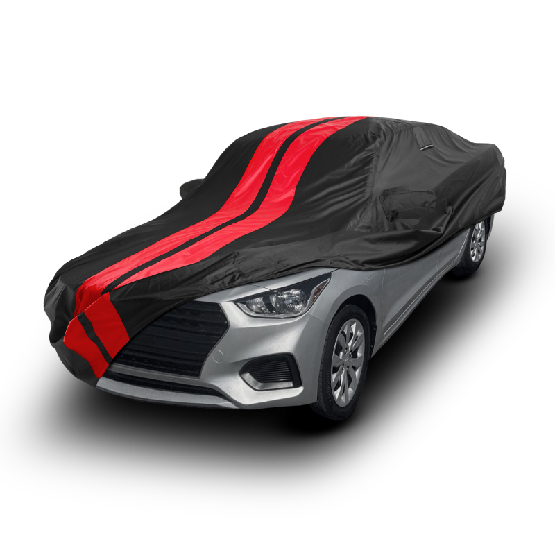 Hyundai Accent Black Red Pro Series Car Cover