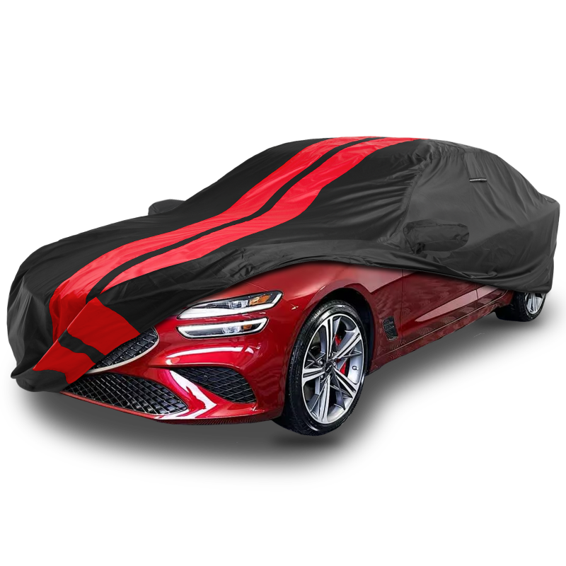 Genesis G70,G80,G90 2015-2026 Black Red Pro Series Car Cover