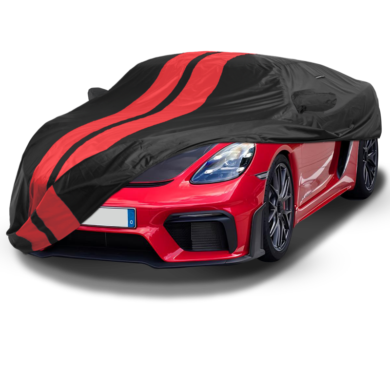 Porsche 718 2017-2025 Black Red Pro Series Car Cover