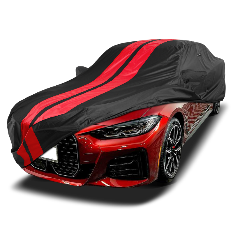 BMW i3,i4,i5,i7,i8 2014-2026 Black Red Pro Series Car Cover