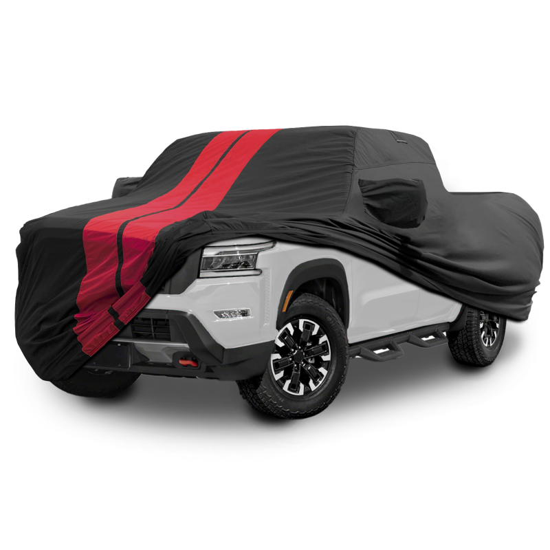 Nissan Frontier Black Red Pro Series Truck Cover
