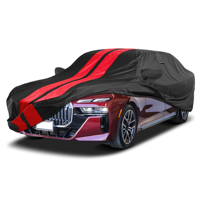 BMW i3,i4,i5,i7,i8 2014-2026 Black Red Pro Series Car Cover