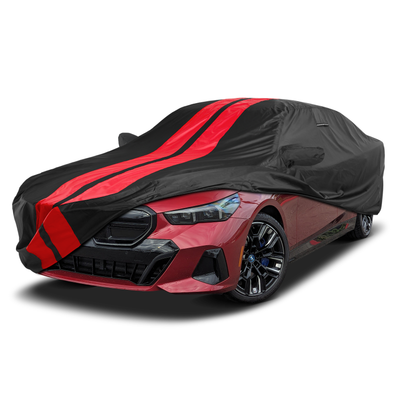 BMW i3,i4,i5,i7,i8 2014-2026 Black Red Pro Series Car Cover