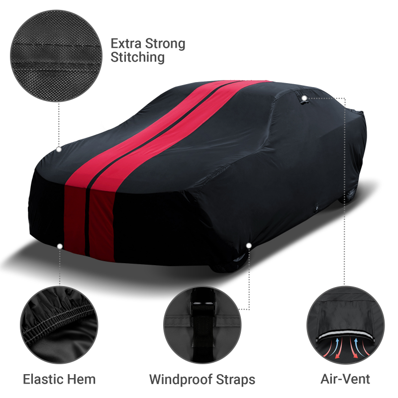 Dodge Charger Black Red Pro Series Car Cover