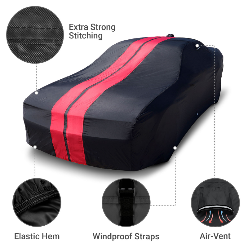 Dodge Challenger Black Red Pro Series Car Cover