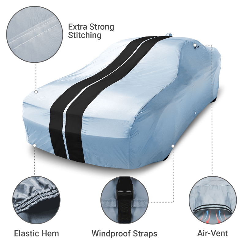 Dodge Challenger Gray Black Pro Series Car Cover
