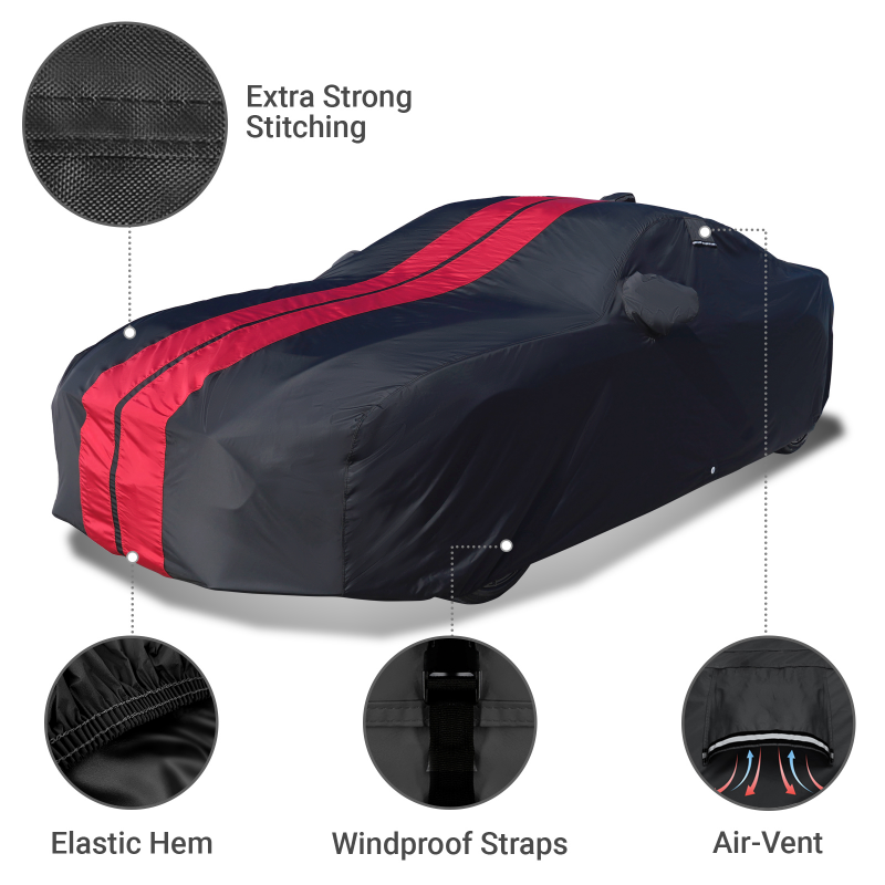 Ford Mustang Shelby Black Red Pro Series Car Cover