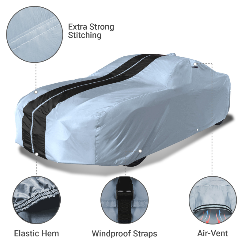 Ford Mustang Gray Black Pro Series Car Cover