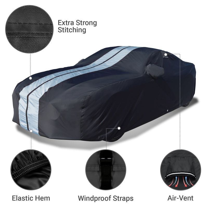 Volvo S40,S60,S70,S80,S90 Black Gray Pro Series Car Cover