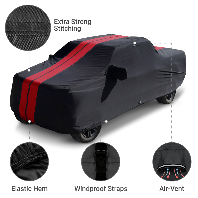 GMC Canyon Black Red Pro Series Truck Cover